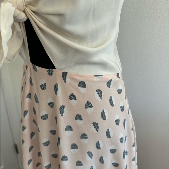 Amour Vert Silk Tie Front Dress ASO BlakeLively Preserve- Size Medium - Picture 5 of 10